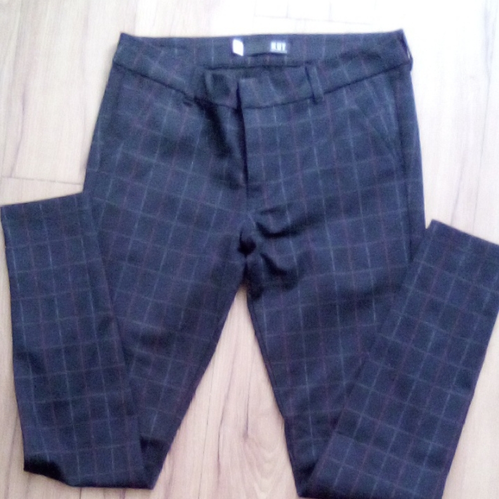 Kut from the Kloth Men's Dark Checkered Pants - Picture 2 of 5